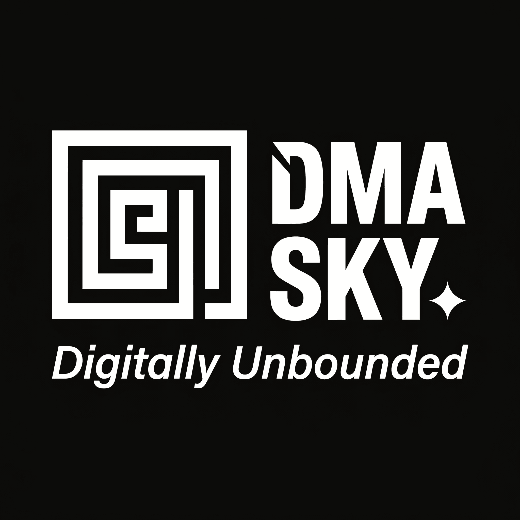 DMASKY Logo — Gold on Black